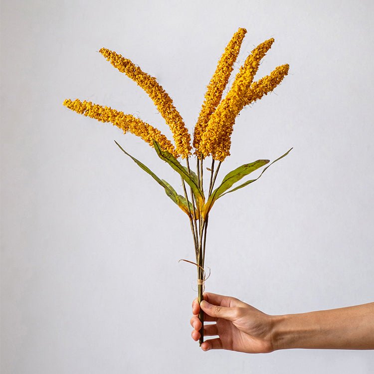 Artificial Millet Bundle Plant Handmade Realistic Decor