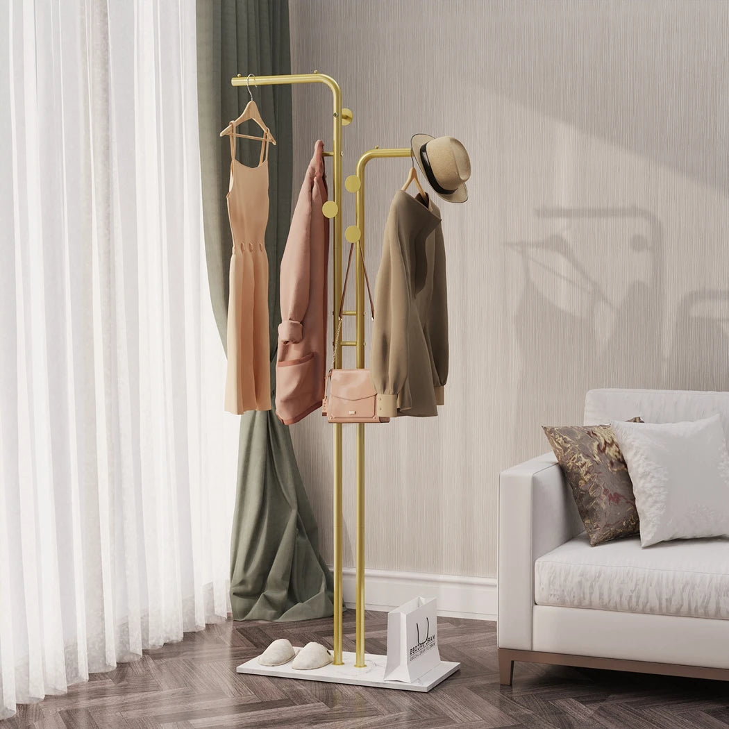 Wisfor Heavy Duty Metal Coat Rack Stand With 5 Hooks