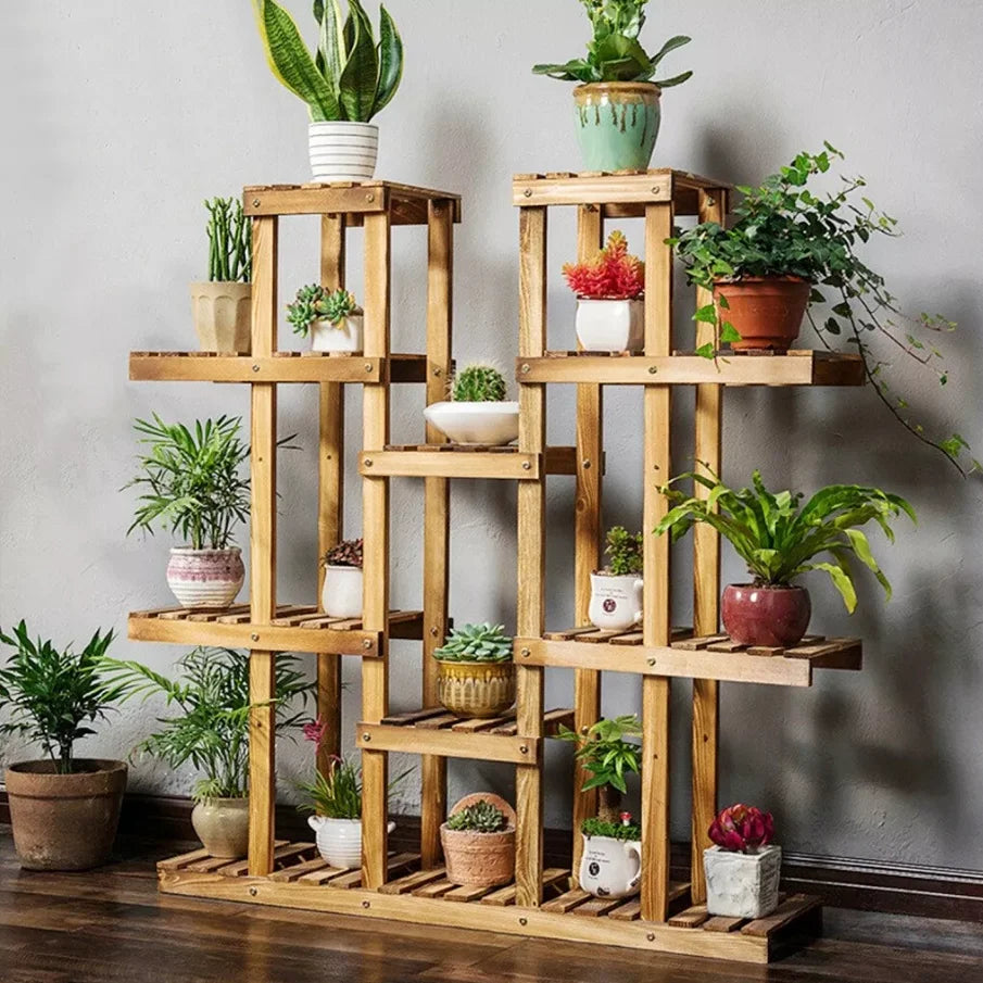 WisforFrame Wooden Plant Shelf Multi Tier Flower Pot Stand
