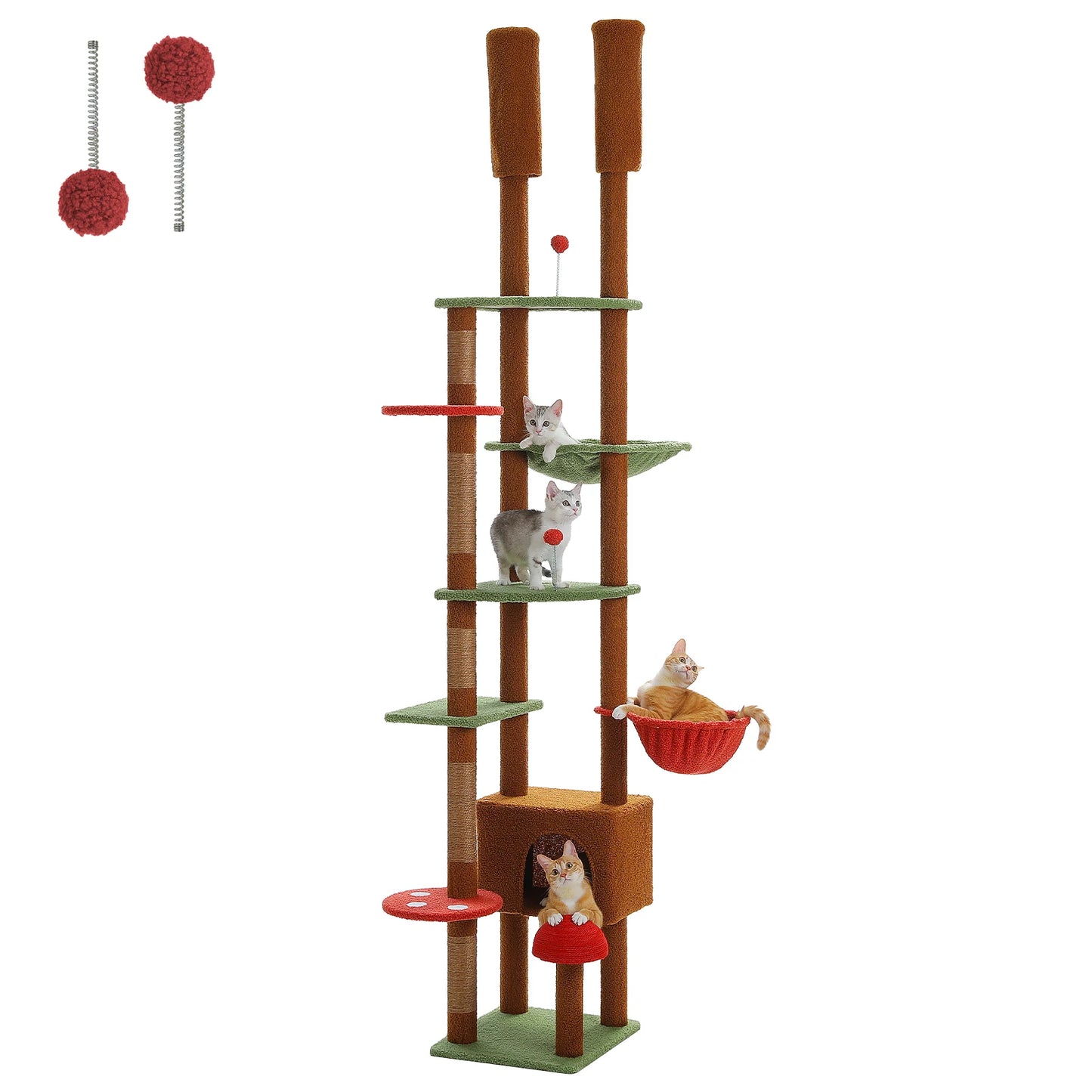 PAWZ Road Height Adjustable Cat Tree With Large Hammock
