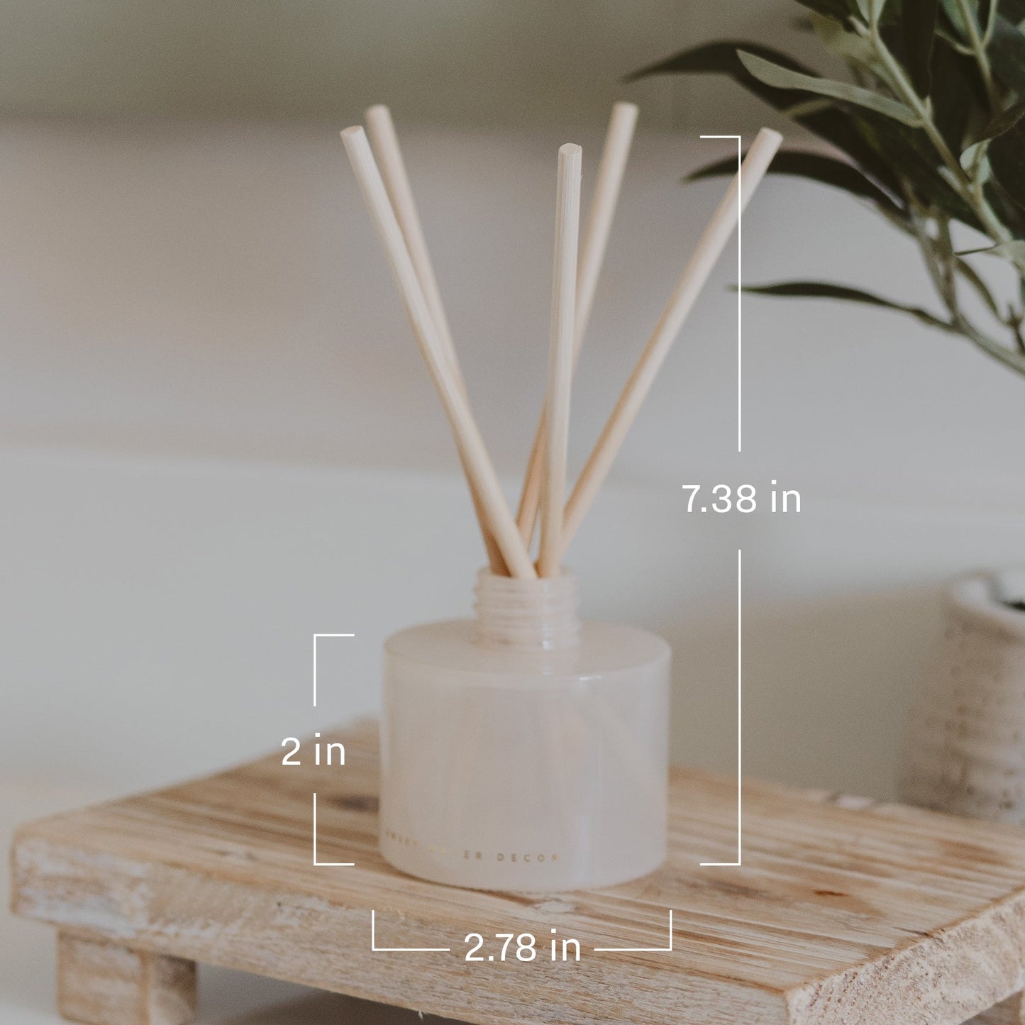 Spa Day White Translucent Tinted Glass Jar Reed Diffuser
