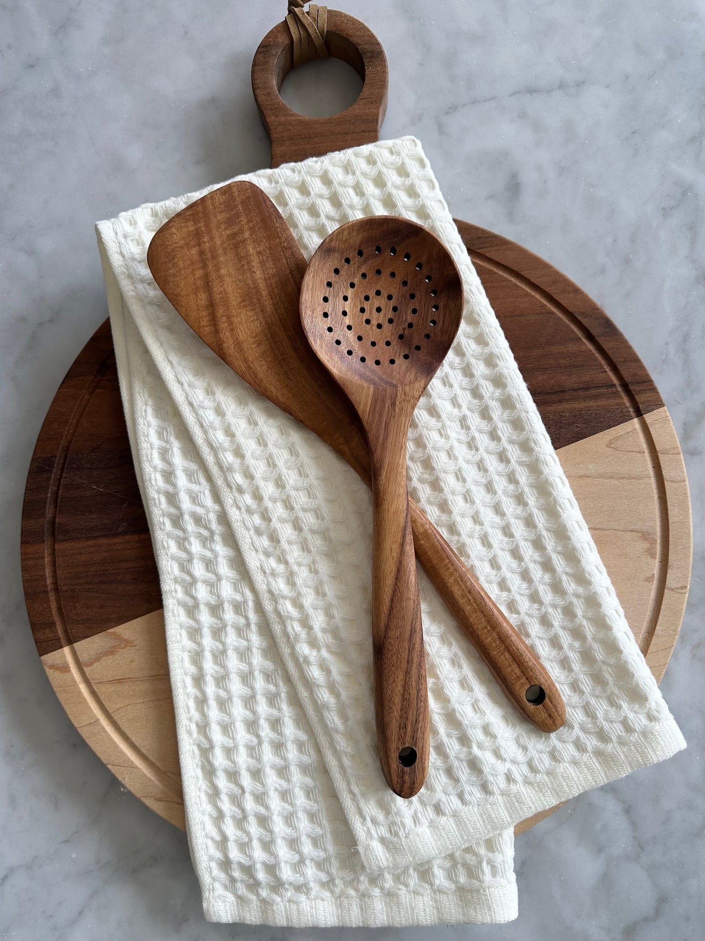 Nosara Teak Wood Kitchen Utensil Set Natural Wooden Cooking Tools