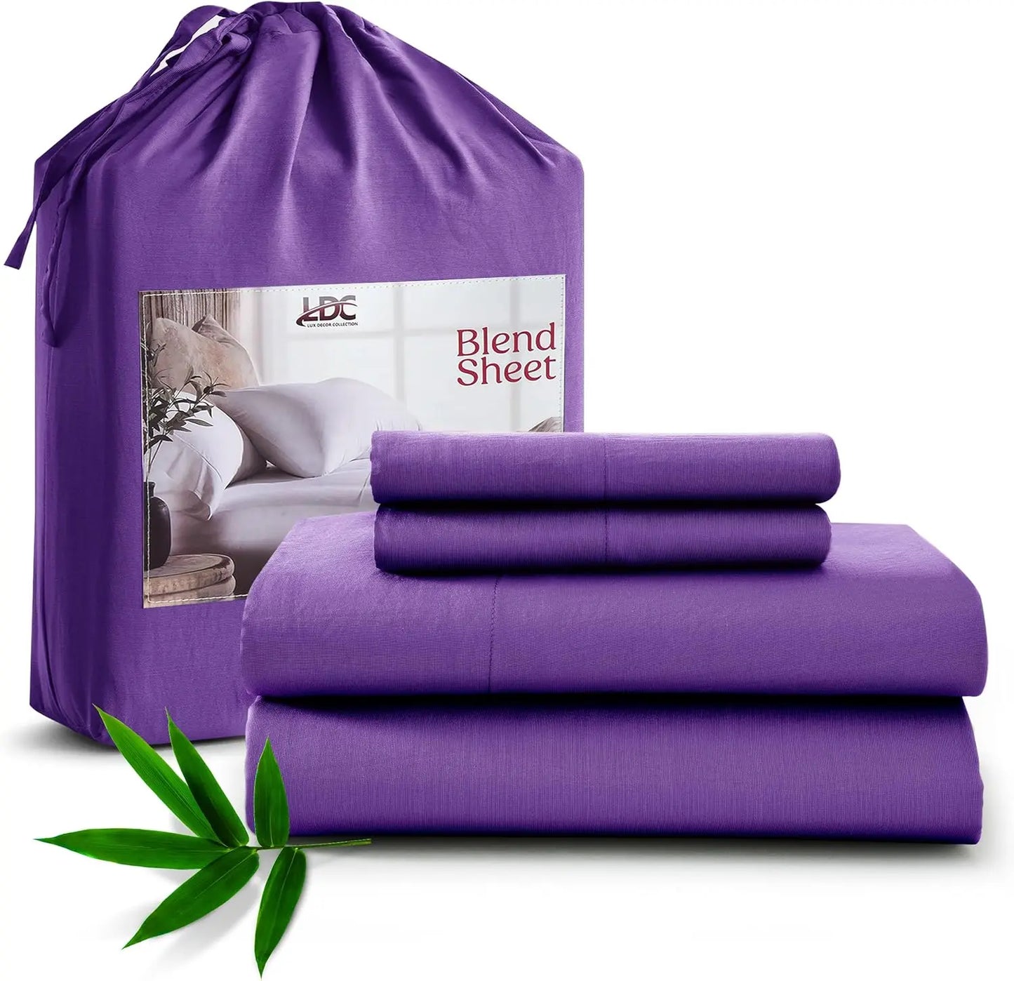 LDC Lux Decor Collection Bamboo Viscose Sheet Set Organic Blend
