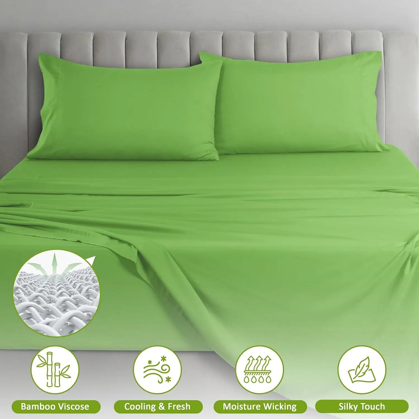 LDC Lux Decor Collection Bamboo Viscose Sheet Set Organic Blend