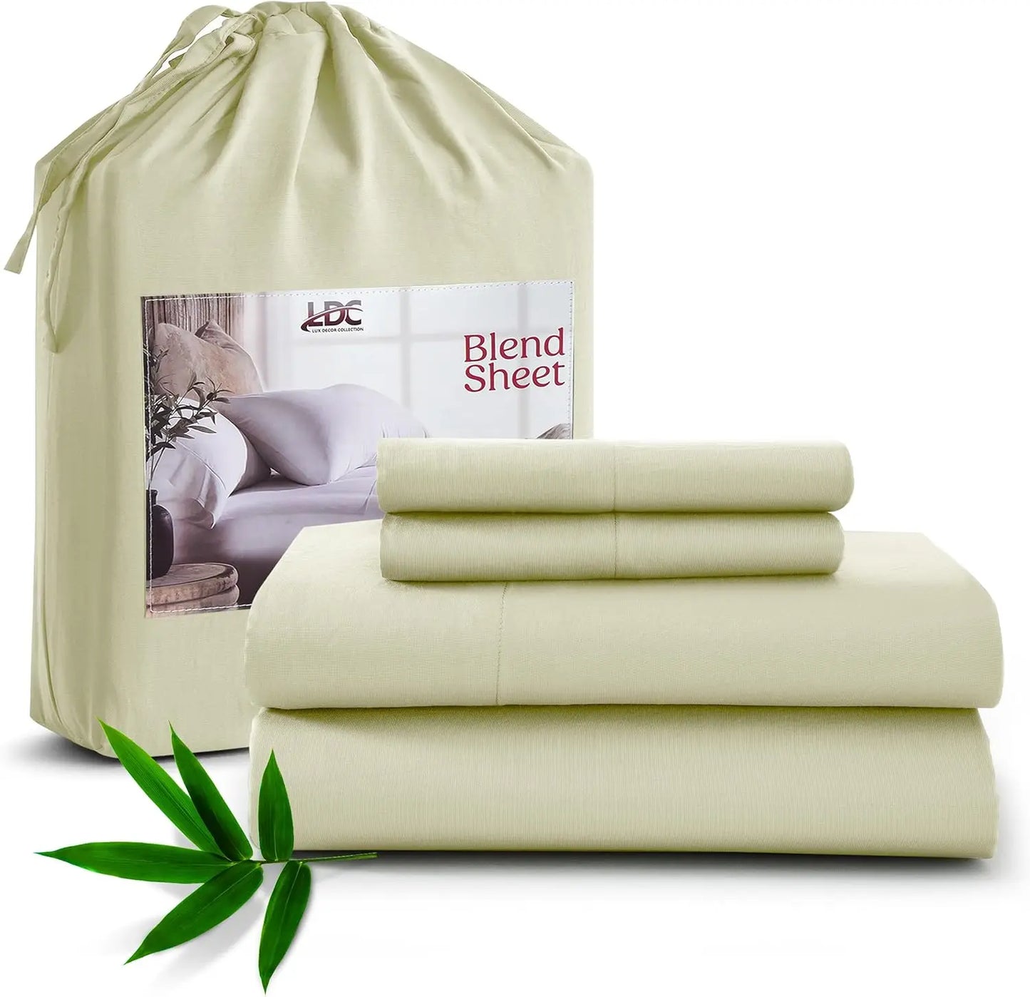 LDC Lux Decor Collection Bamboo Viscose Sheet Set Organic Blend