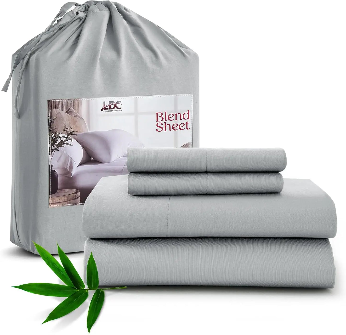 LDC Lux Decor Collection Bamboo Viscose Sheet Set Organic Blend