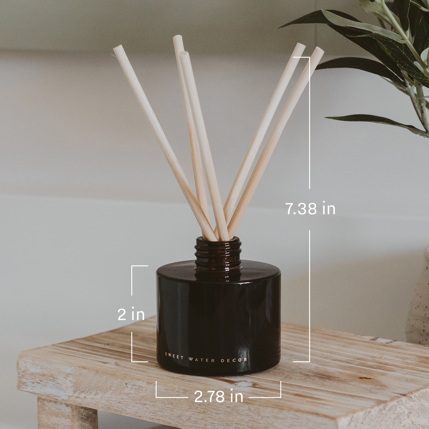 Pumpkin Spice Amber Tinted Glass Jar Reed Diffuser