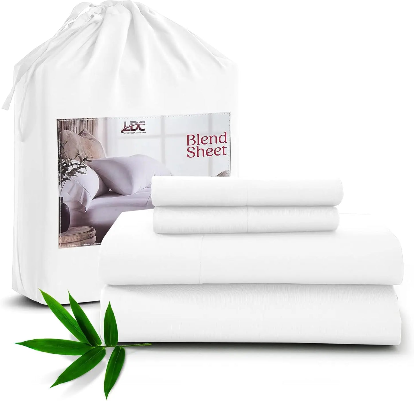 LDC Lux Decor Collection Bamboo Viscose Sheet Set Organic Blend