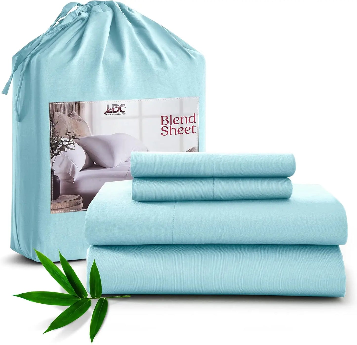 LDC Lux Decor Collection Bamboo Viscose Sheet Set Organic Blend