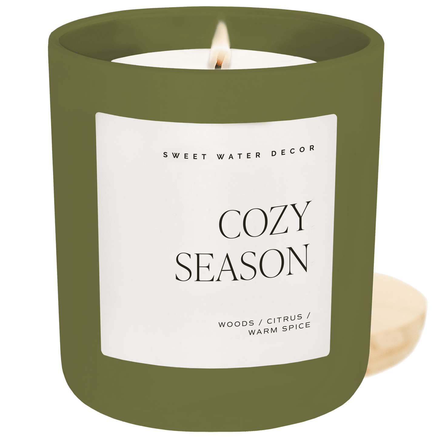 Cozy Season Soy Candle - Olive Matte Jar - 15 oz