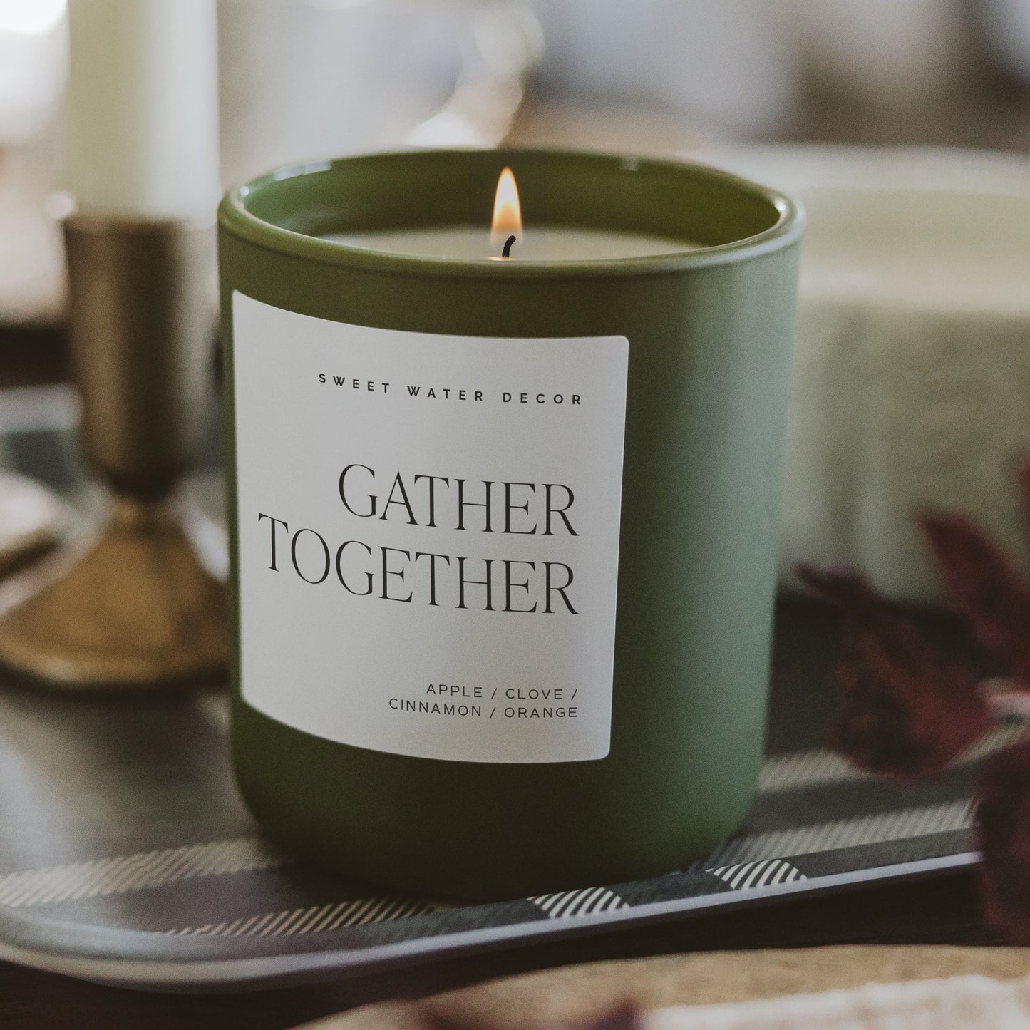Gather Together Soy Candle - Olive Matte Jar - 15 oz