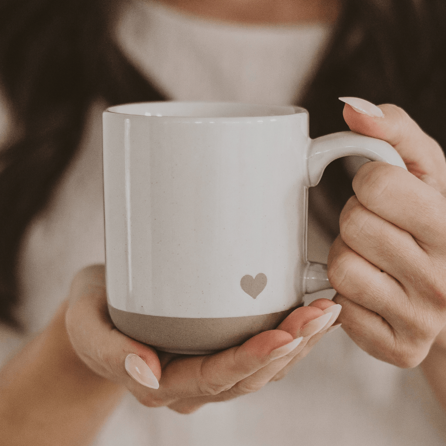 Heart 14 oz Stoneware Coffee Mug