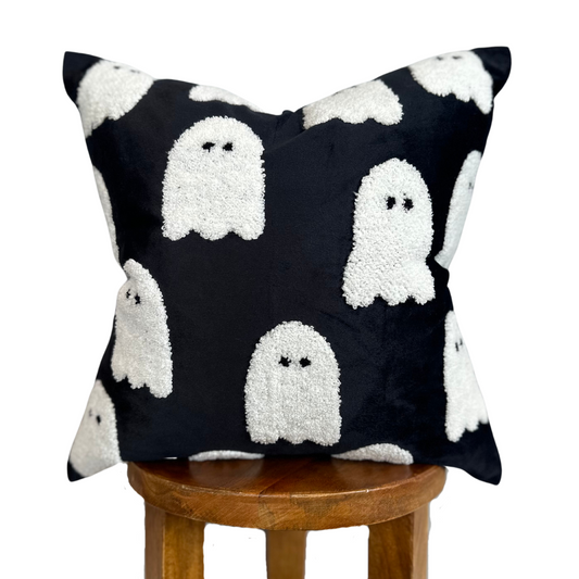 Velvet Ghost Pillow Cover For Halloween Decor Preorder