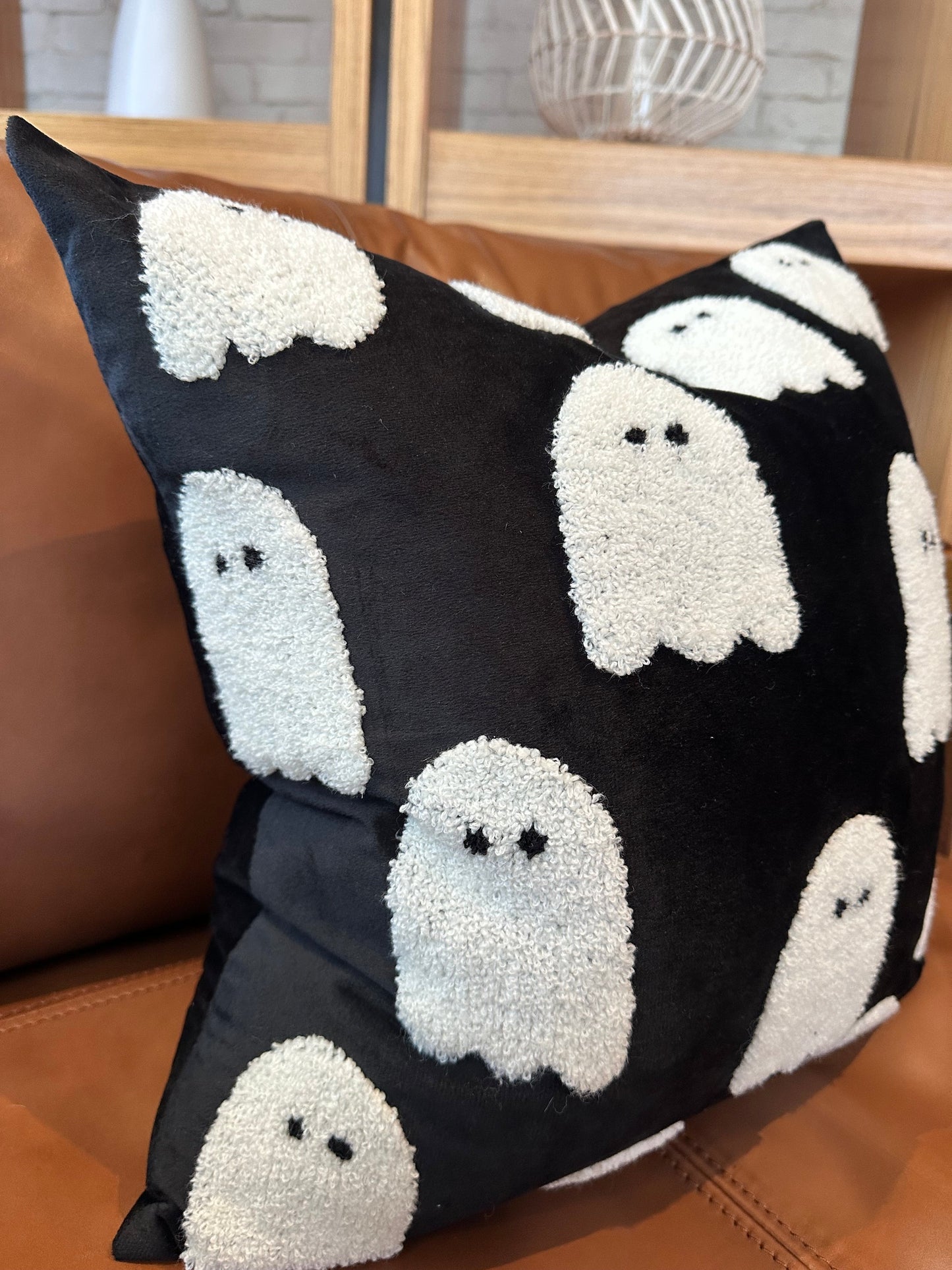 Velvet Ghost Pillow Cover For Halloween Decor Preorder