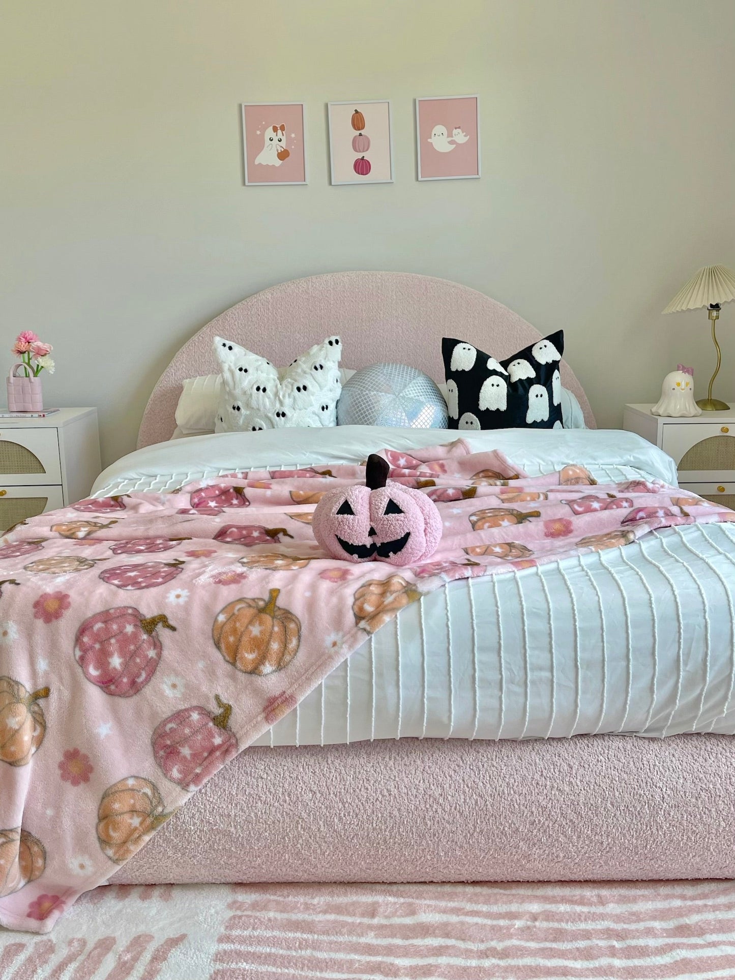 Velvet Ghost Pillow Cover For Halloween Decor Preorder