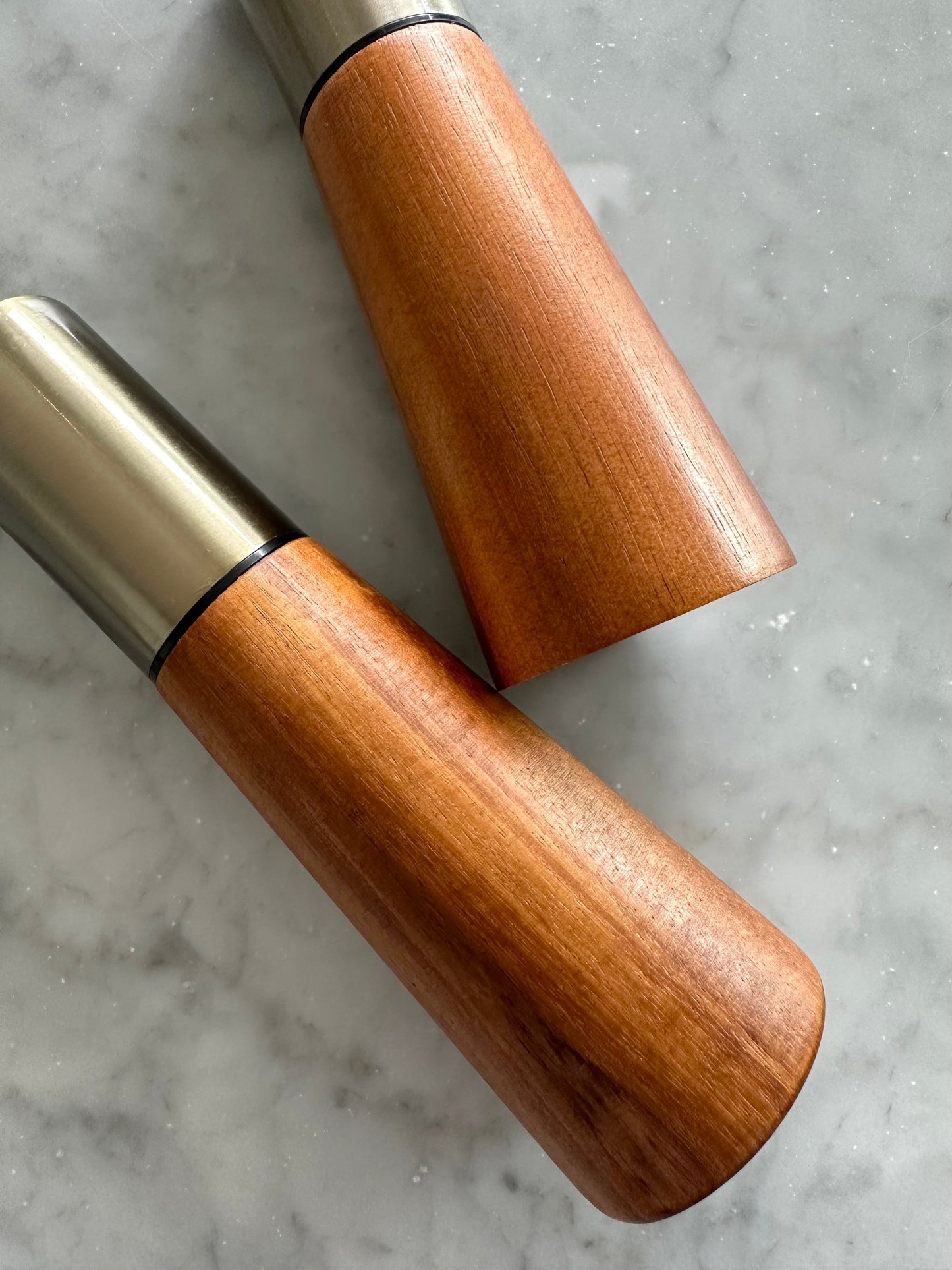 Portofino Acacia Salt And Pepper Grinders Modern Wooden Kitchen Set