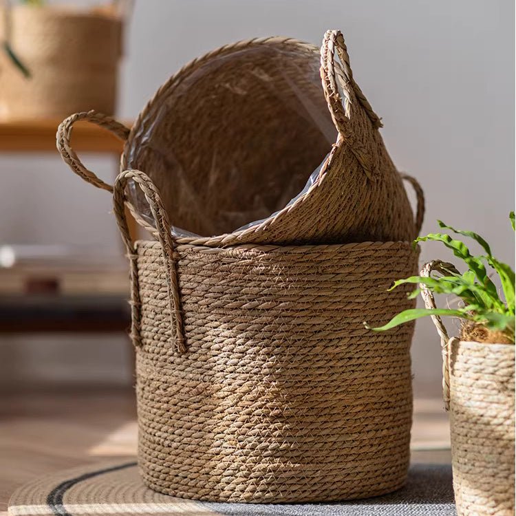 French Country Seagrass Planter Basket Includes Liner