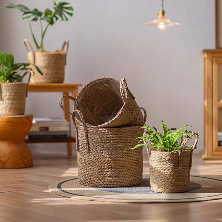 French Country Seagrass Planter Basket Includes Liner