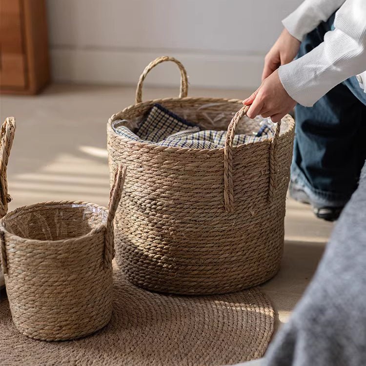 French Country Seagrass Planter Basket Includes Liner