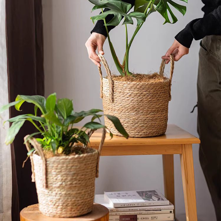 French Country Seagrass Planter Basket Includes Liner