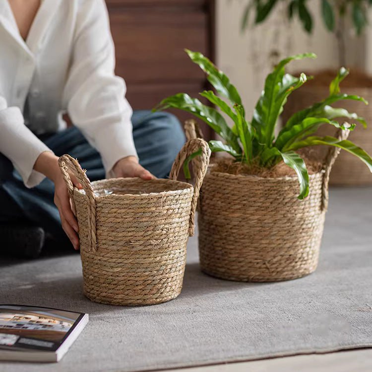 French Country Seagrass Planter Basket Includes Liner