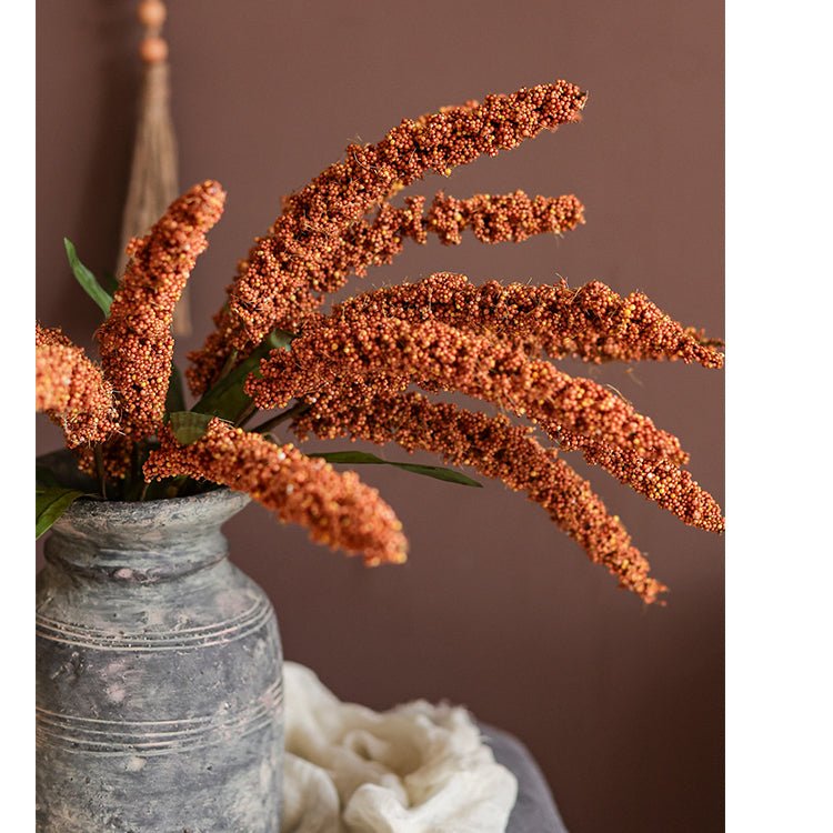 Artificial Millet Bundle Plant Handmade Realistic Decor