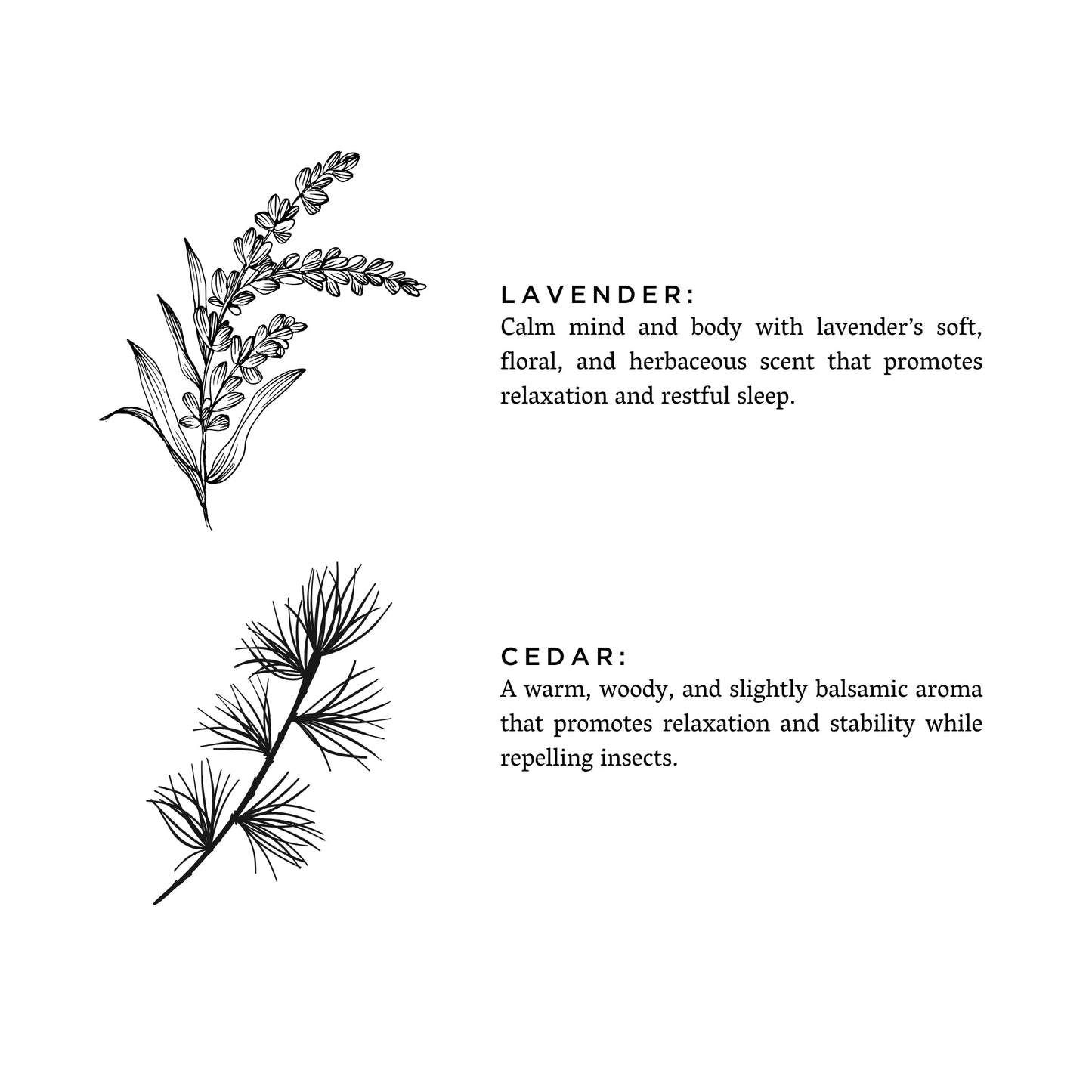 Lavender and Cedar Linen Spray All Natural Room Freshener