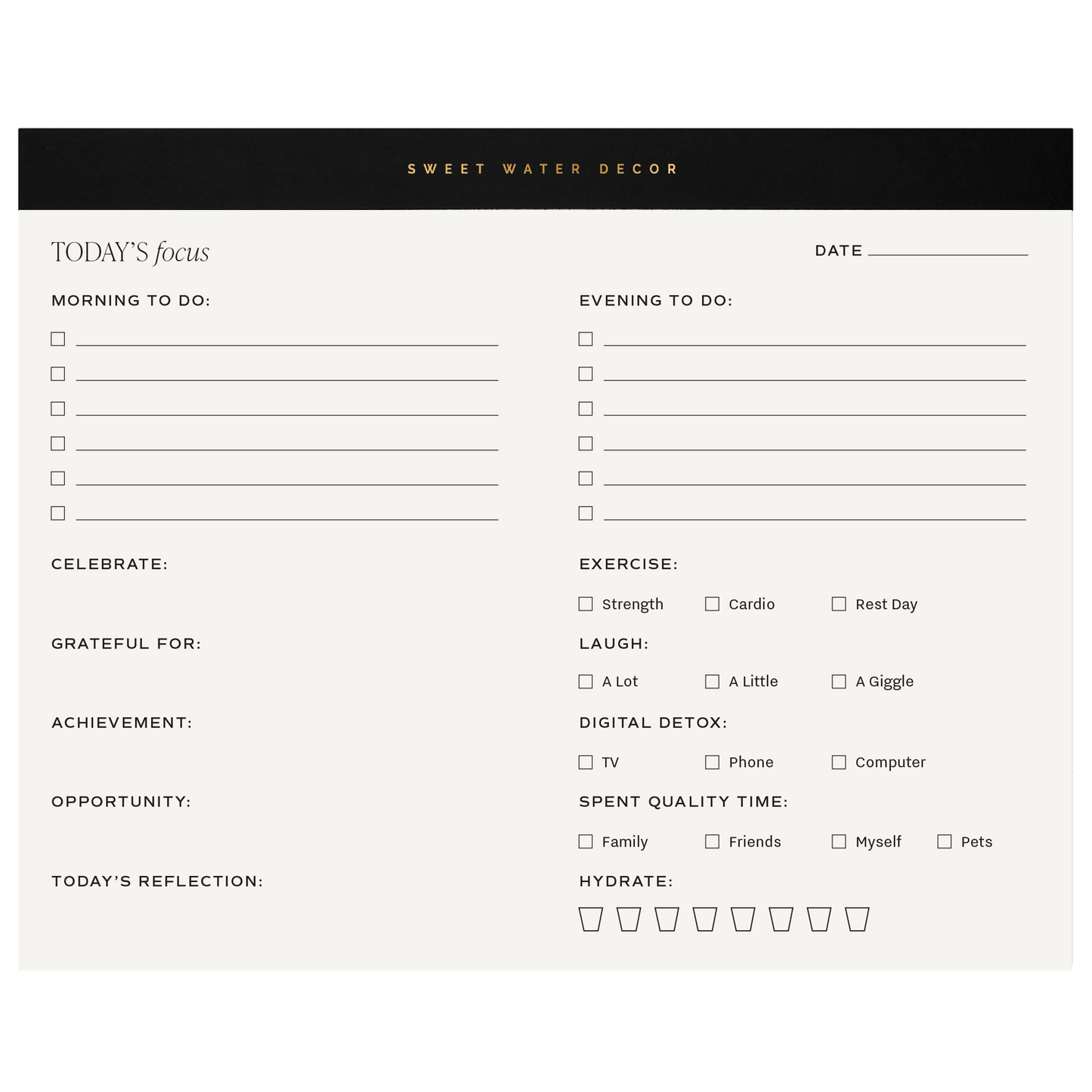 Self Care Notepad