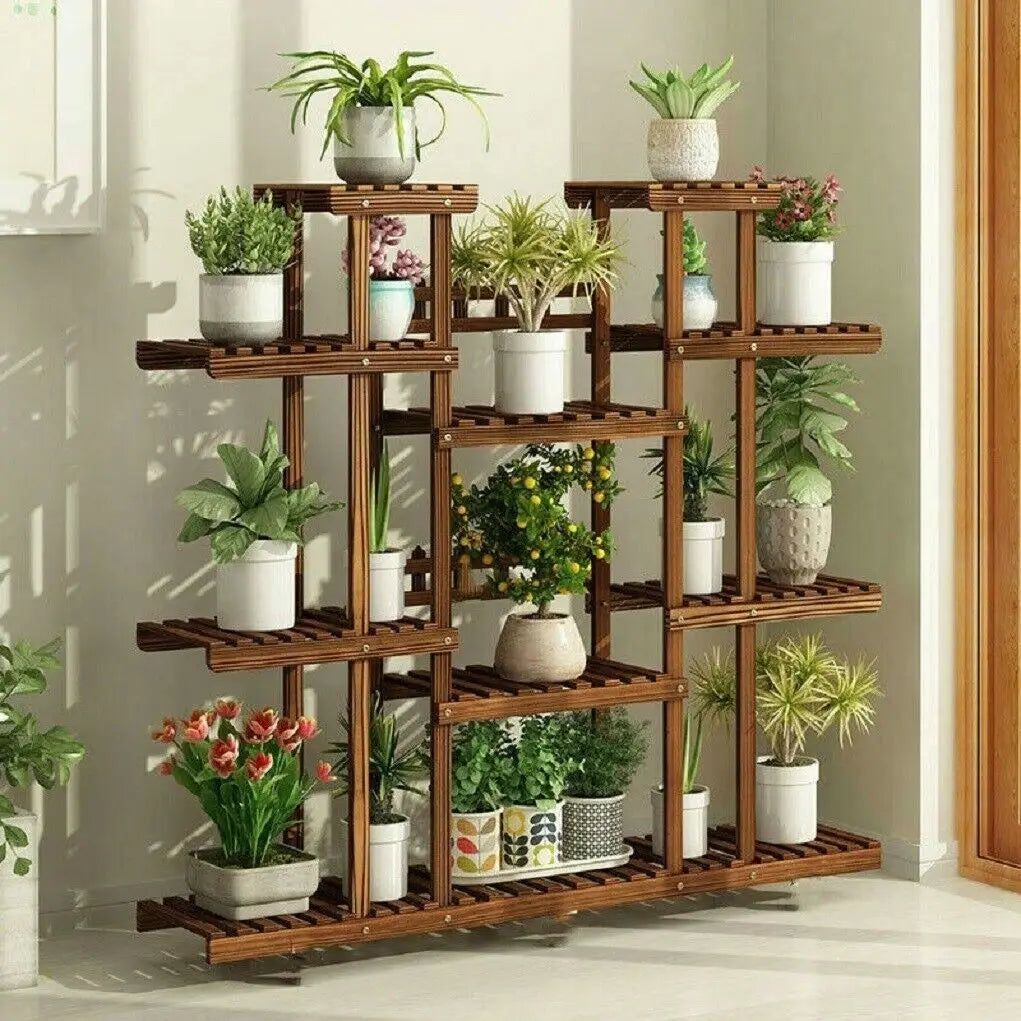 WisforFrame Wooden Plant Shelf Multi Tier Flower Pot Stand