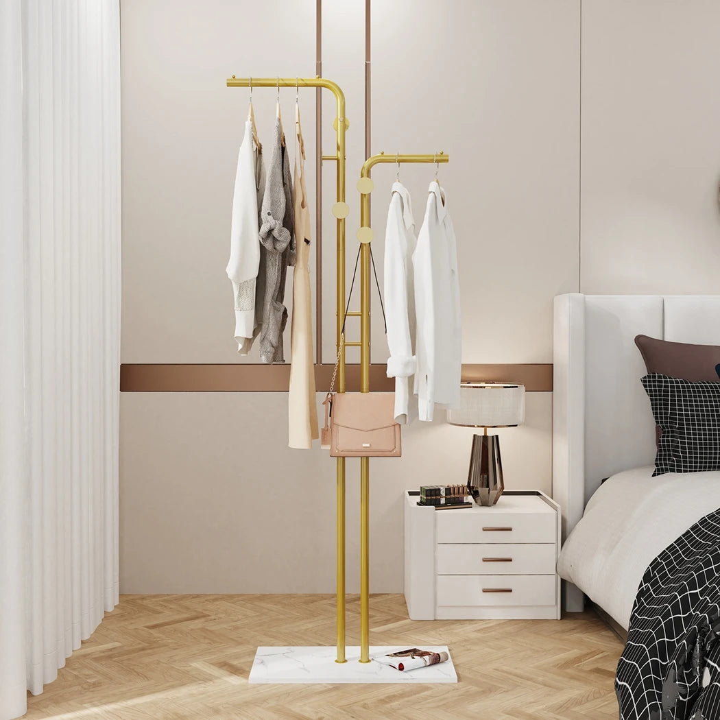 Wisfor Heavy Duty Metal Coat Rack Stand With 5 Hooks