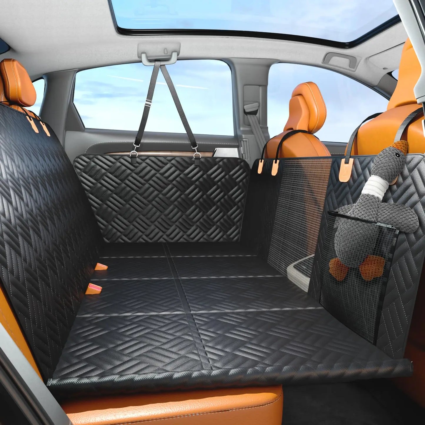 Rear Seat Dog Hammock And Extender For Cars And SUVs