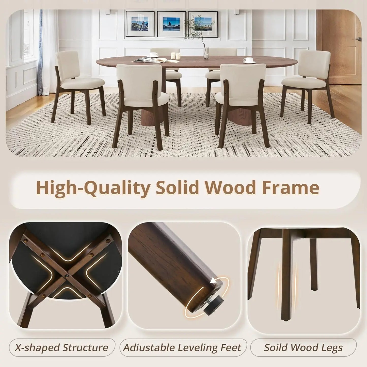 Wooden Dining Chairs Set Of 4 For Modern Farmhouse Style