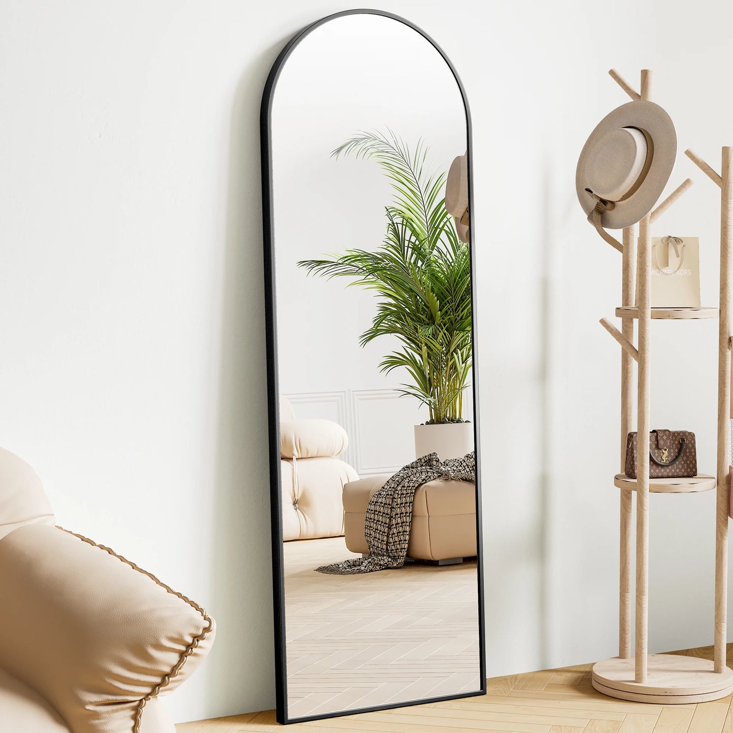 JHK Full Length Wall Mirror With Aluminum Alloy Frame
