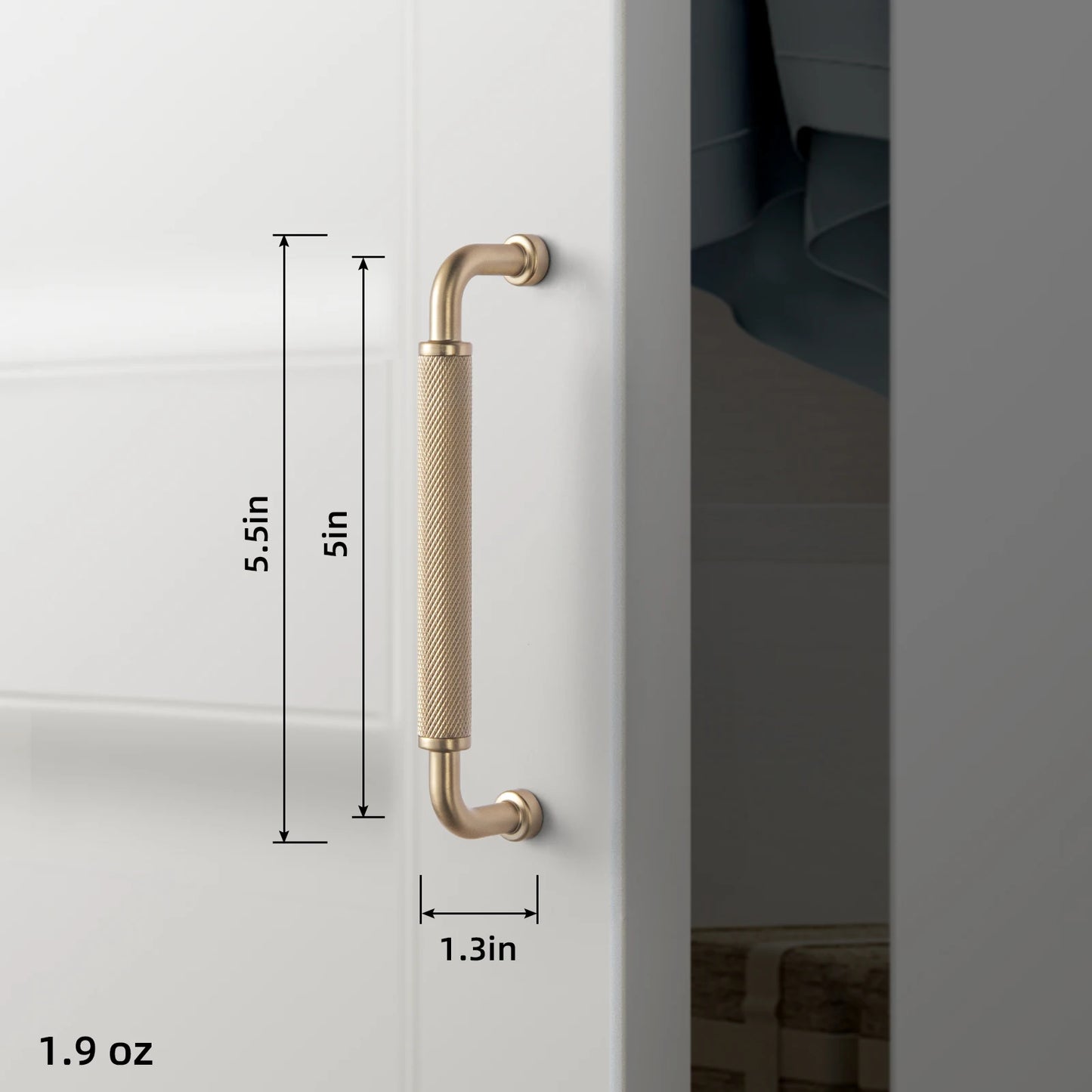 Goo-Ki Antique Brass Knurled Cabinet Pulls For Kitchen Cabinets