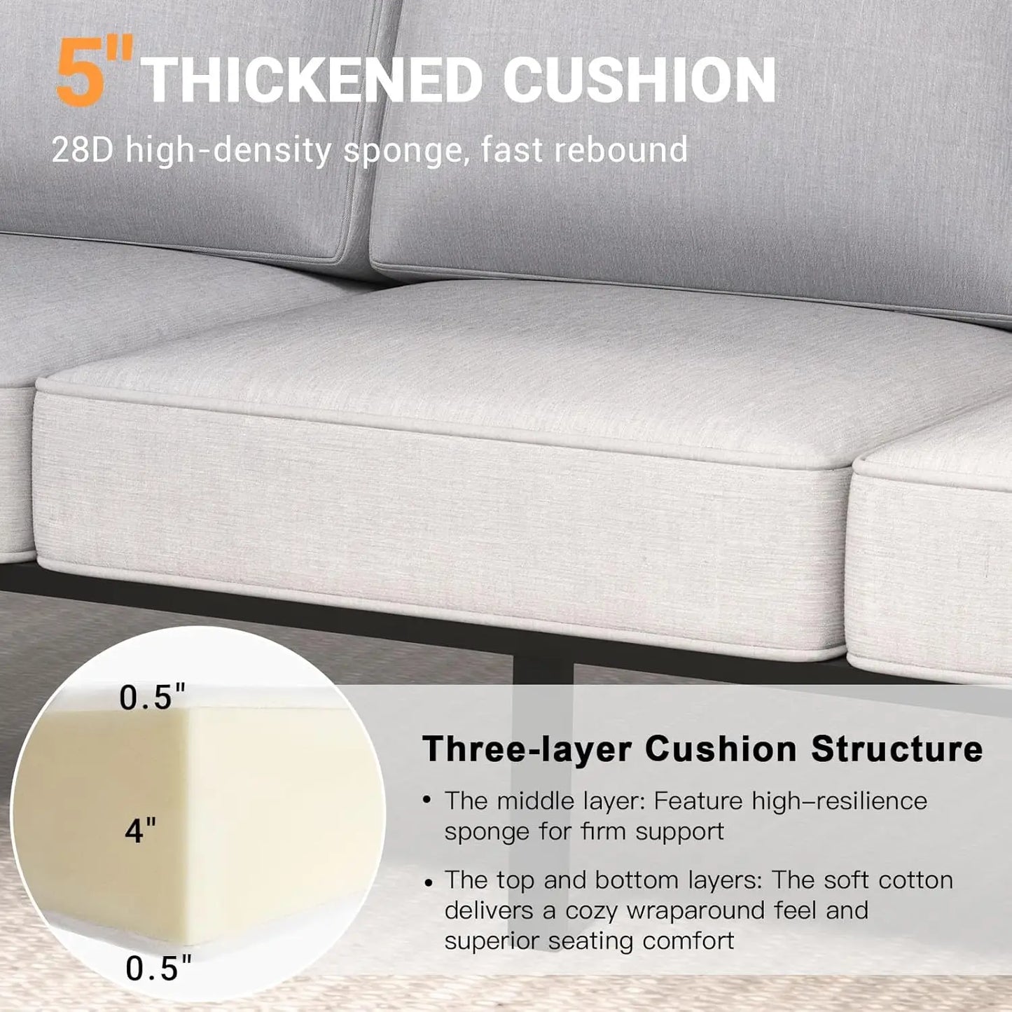Aluminum Outdoor Patio Furniture Set Sectional With Coffee Table