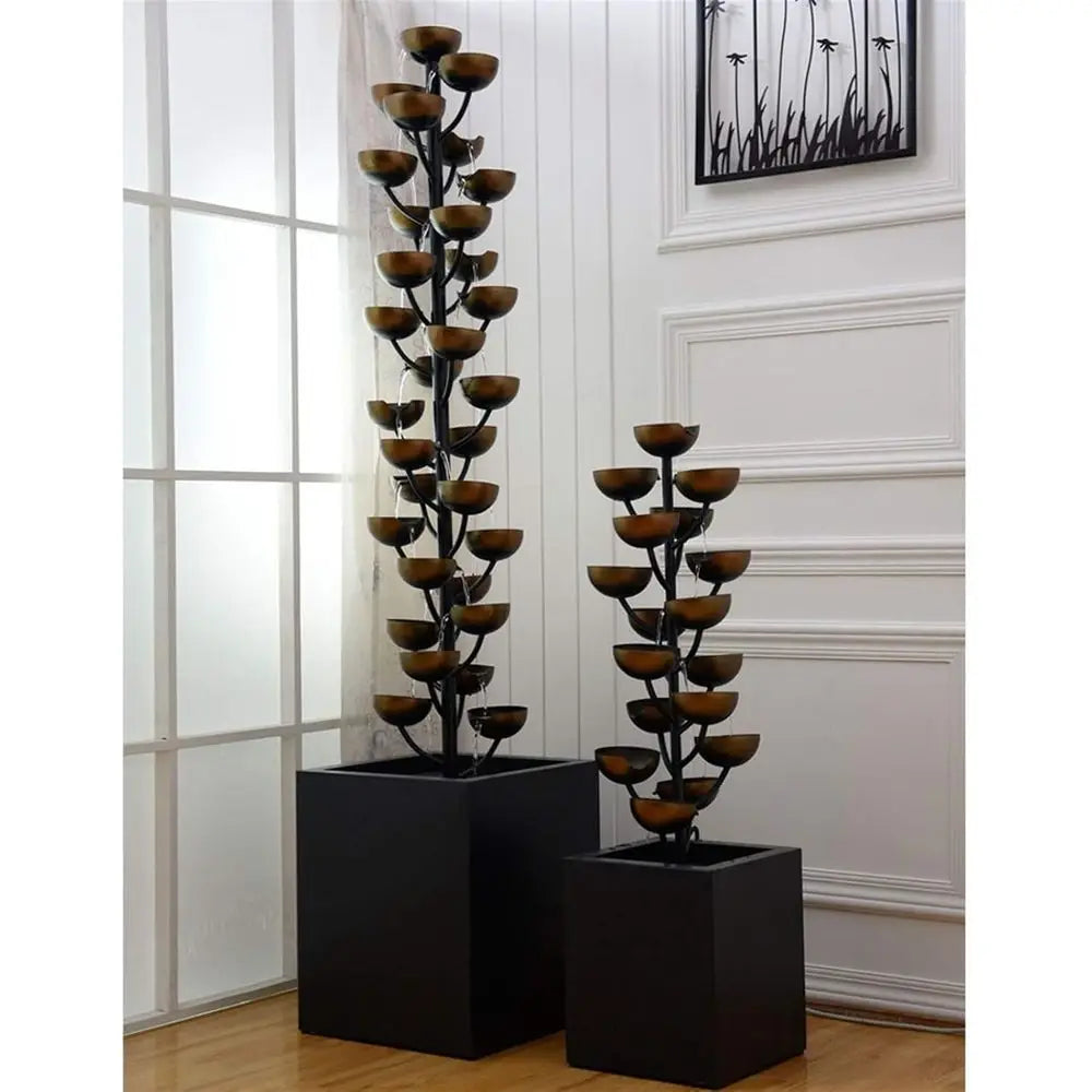 Wrought Iron Indoor Fountain Cascading Waterfall For Living Rooms
