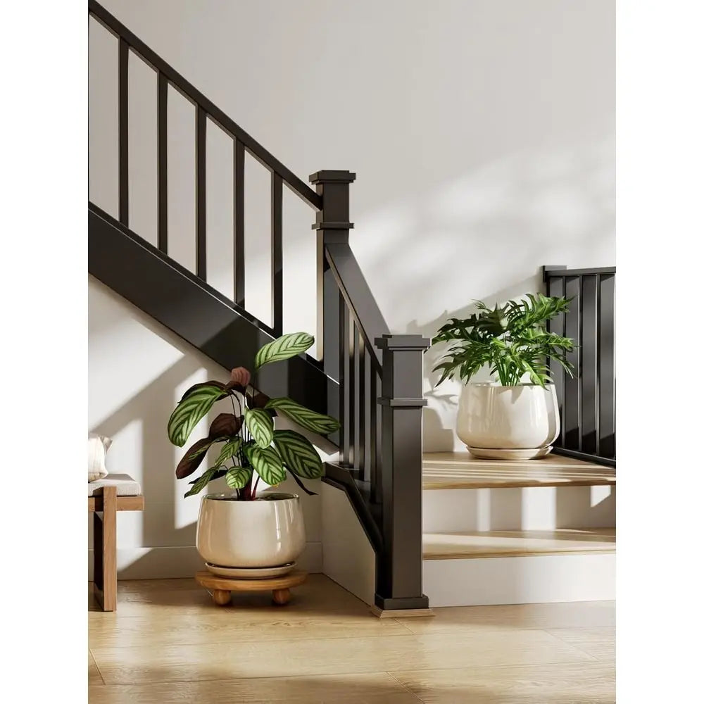 Ceramic Plant Pots Set of 2 for Indoor Plants Drainage
