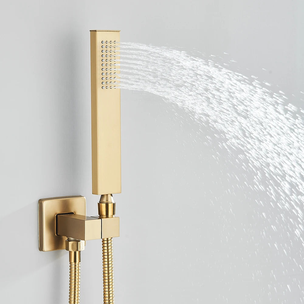 Quyanre Concealed In Wall Shower System With Rain Shower