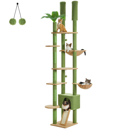 PAWZ Road Height Adjustable Cat Tree With Large Hammock