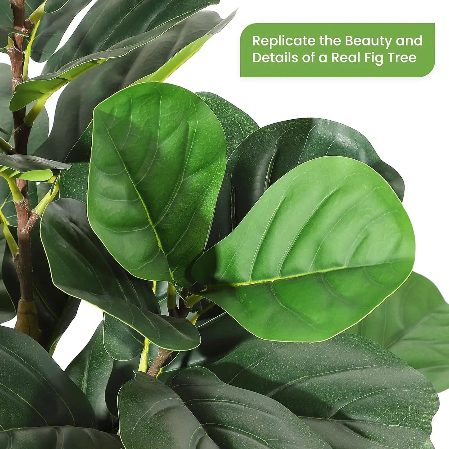 HiMISSCN Fiddle Leaf Fig Artificial Tree With Pot For Home Decor