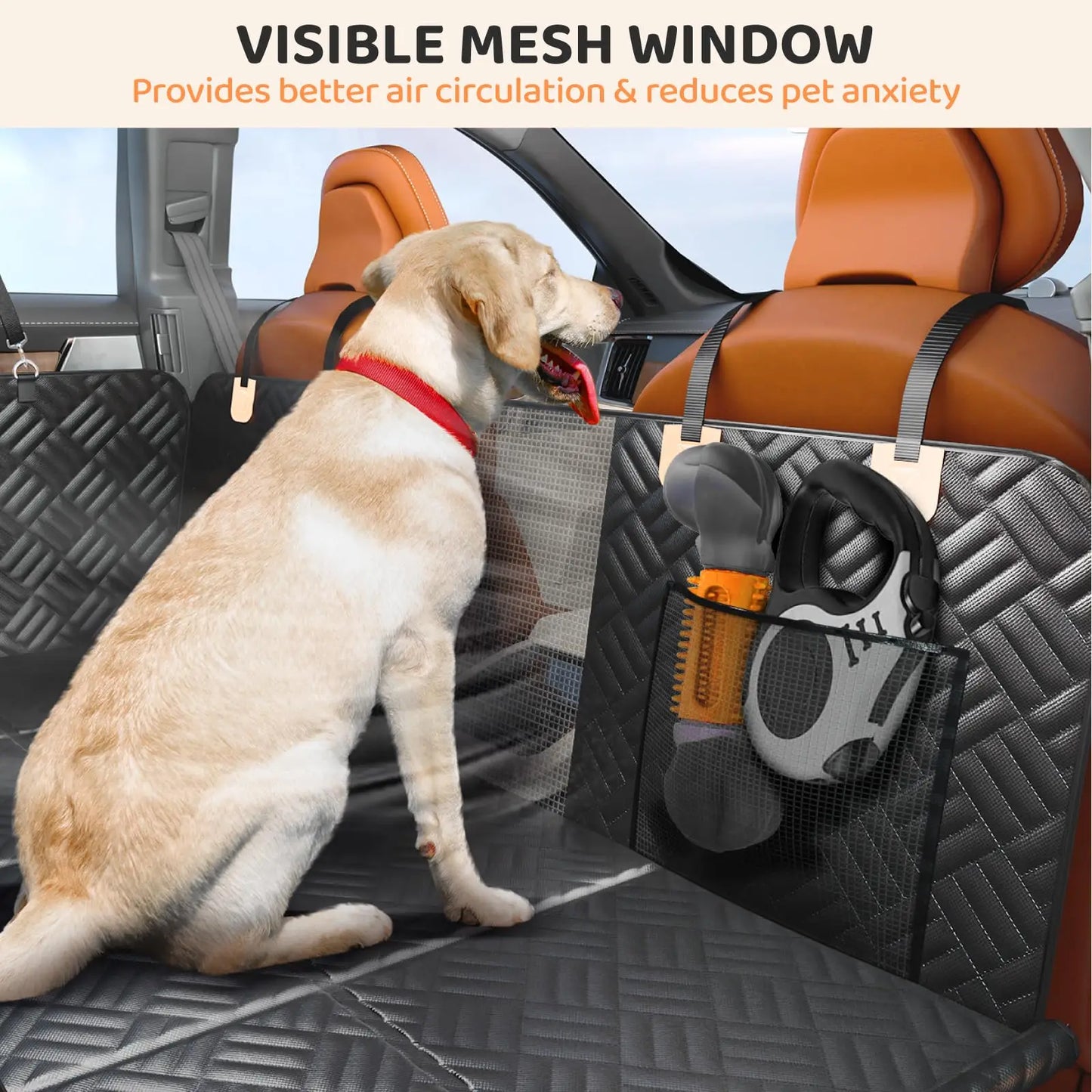 Rear Seat Dog Hammock And Extender For Cars And SUVs