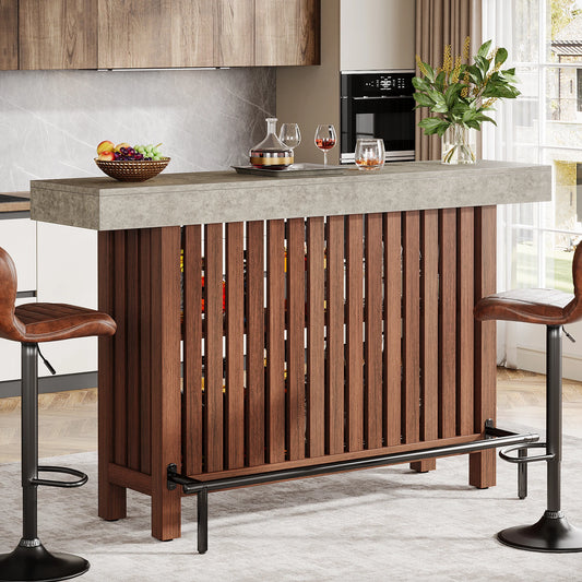 Tribesigns Home Bar Unit With Footrest