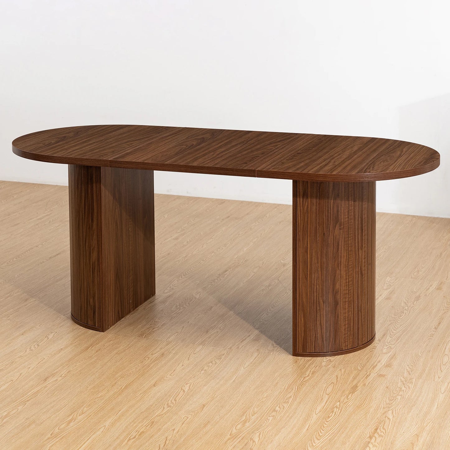 Wooden Oval Dining Table Seats Six To Eight Modern Base