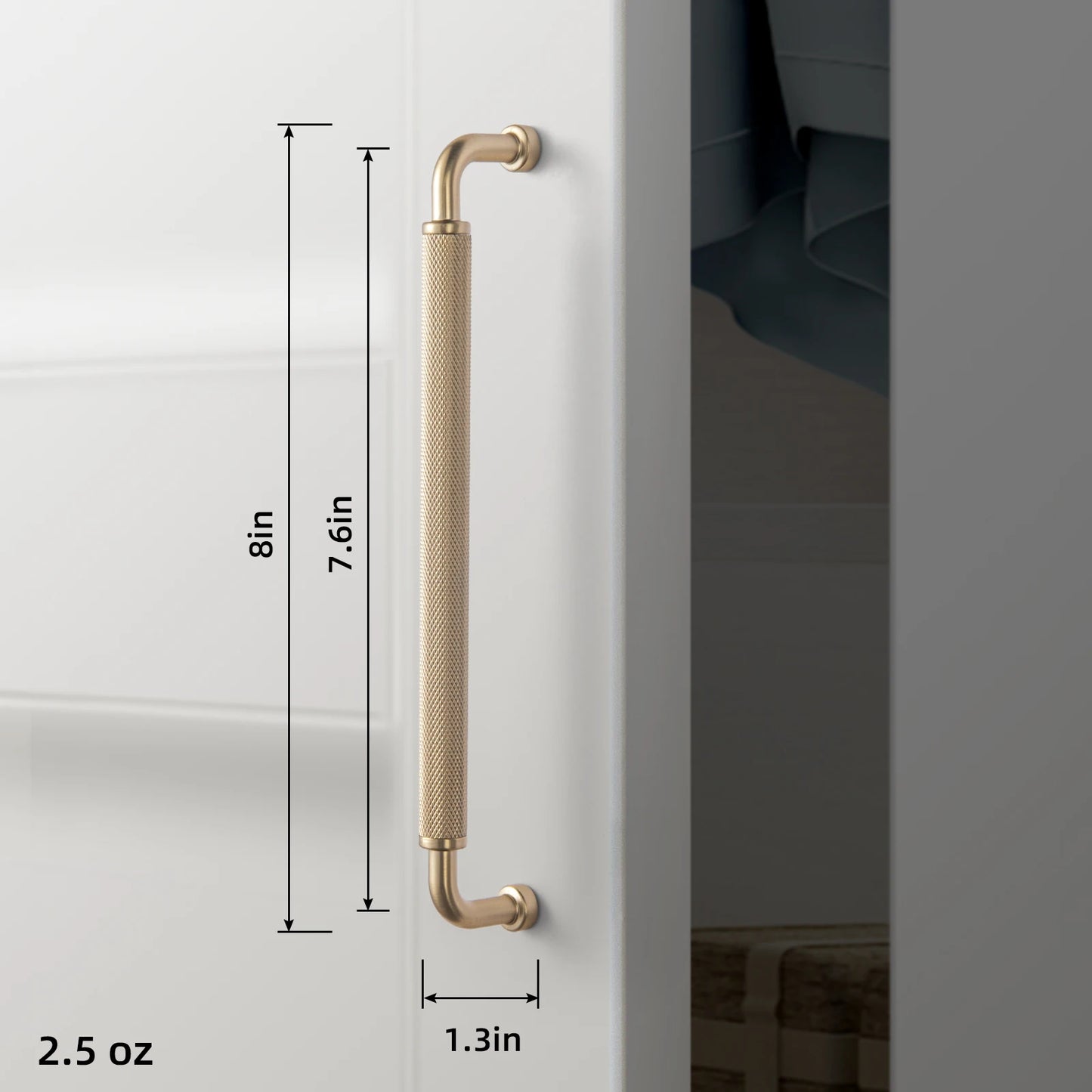 Goo-Ki Antique Brass Knurled Cabinet Pulls For Kitchen Cabinets