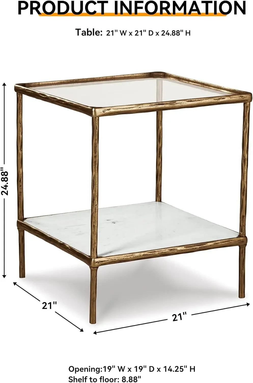 XMSJ Ryandale Contemporary Accent Table for Living Room Decor