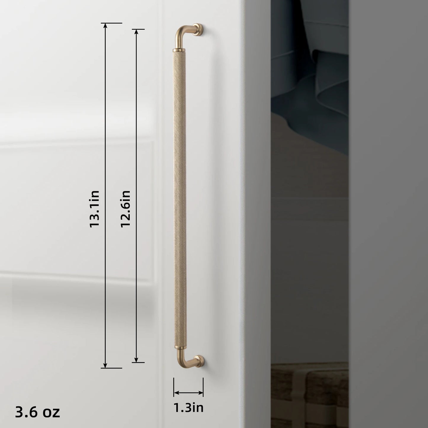 Goo-Ki Antique Brass Knurled Cabinet Pulls For Kitchen Cabinets
