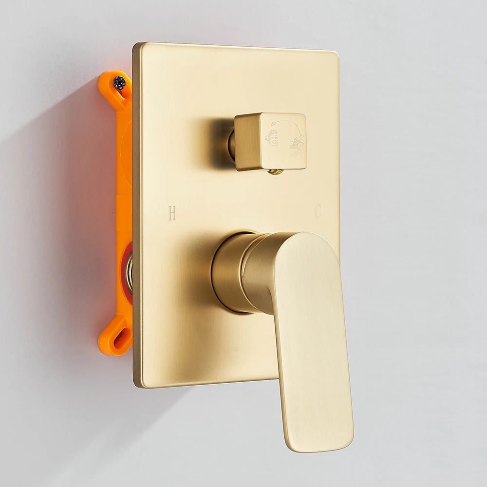 Quyanre Concealed In Wall Shower System With Rain Shower