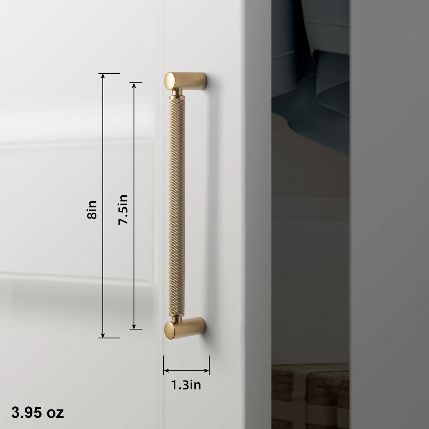Goo-Ki Antique Brass Knurled Cabinet Pulls For Kitchen Cabinets