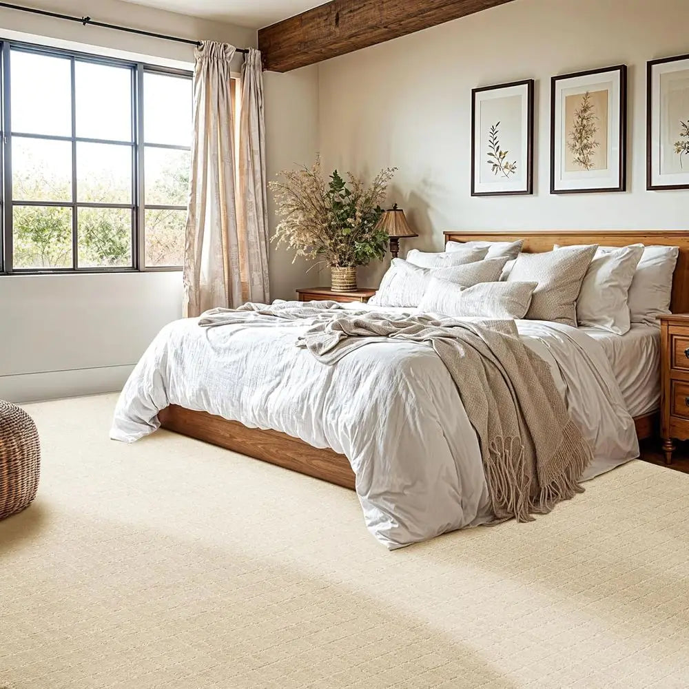 Noned Wool Rug With Anti-Slip Backing