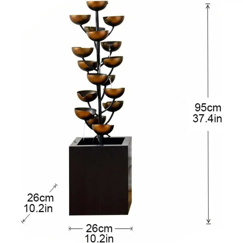 Wrought Iron Indoor Fountain Cascading Waterfall For Living Rooms